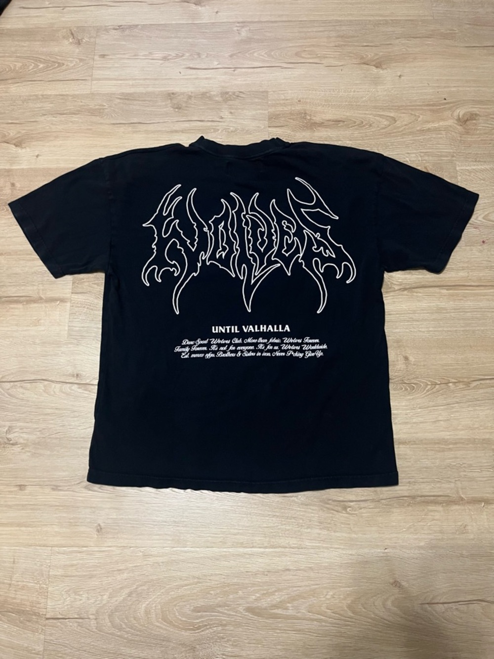 Darc Sport Black Short-Sleeve 'Until Valhalla' Graphic T-Shirt
